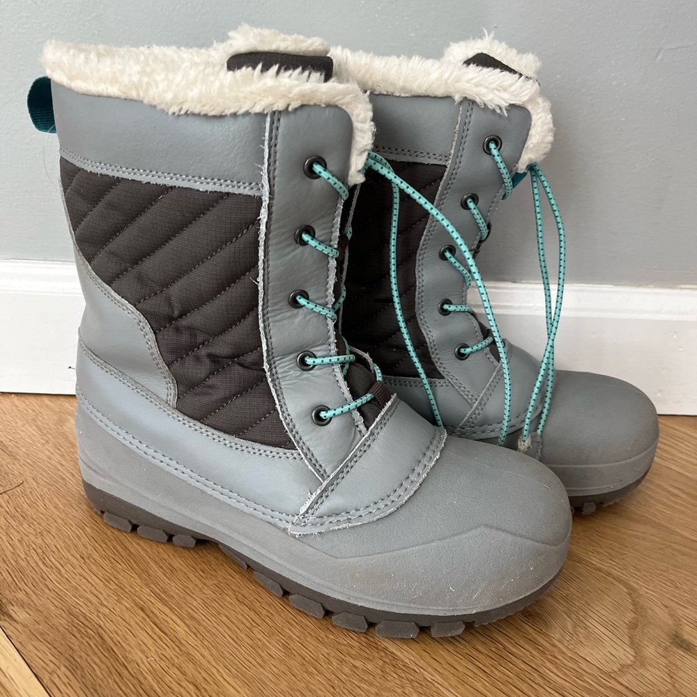 Cozy Winter Boots with Faux Fur Lining Big Girls Size 4